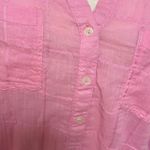 Carve Designs  Size L Moorea Gauze Tunic Top Button Up Pink Windowpane Photo 3