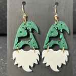 Christmas Gnome Earrings 🎅✨ Green Hat & White Beard Photo 0