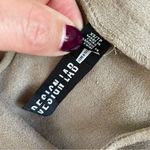 Design Lab Beige Moleskin Sueded Fabric Spaghetti Strap Fringe Slip Dress XS Tan Photo 6