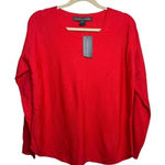 French Connection  Red Crew Neck Sweater NWT Sz. M Photo 0