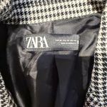 ZARA  Monochrome Checkered Blazer Photo 2