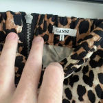 Ganni 987  Leopard Print Jumpsuit Size 34 Color Cream Brown Photo 3