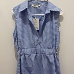 Max Chic Blue and White Checkered Shirt Photo 0