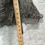 Ice Petite Black Paisley 100% Silk Wrap Blouse PM‎ Ruffle Hem Lined Vintage Y2K Size undefined Photo 5