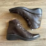 Robert Clergerie Brown Leather Lace Up Boots Women’s Size 7.5 Fur Lined France Photo 12