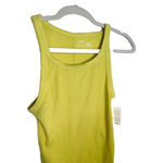 Aerie Yellow Ribbed Tank Top Women’s Size Small Racerback Cotton Blend NEW Photo 1