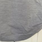 Athleta  Pure Tee Womens Medium Ruched Side Short Sleeve Gray Shirt Yoga Fitted‎ Photo 6