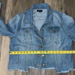 Mod X Denim Jacket with Sequin Lip Design on Back Photo 6