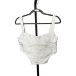 ZARA  White Denim Corset Top Photo 4