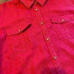 Ralph Lauren Lauren  Linen Gold Red Button Down Women's Shirt 1X Photo 1