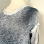 T Party Fashion T Party Light Blue White Sponge Knit Beachy Comfy Pullover Sweater Size L Photo 4