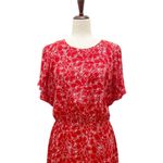 & Other Stories & Other Stories Batwing Sleeve Ruffle Mini Dress Red & White Floral US Size 12 Photo 8