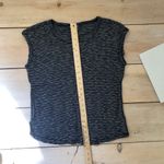 T by Talbot EUC Women's Black White Stripe Cap Sleeve Tee Cutout Back MP Size undefined Photo 5