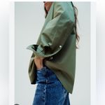 ZARA  Poplin Long Sleeve Button Down Shirt Size Small NWT‎ Photo 3