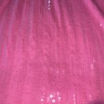 Aeropostale  Solid Pink Sequined Tank Dress Racerback Size Medium Mini Photo 3