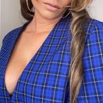 Cape Cod sportwear Vtg. Cape Cod Sportswear | Womens Royal Blue 90's Plaid Blazer O224 Photo 5