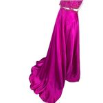 Mori Lee 2 Piece Fuchsia Embellished Prom Dress Formal Evening Gown Pink size 10 Photo 9