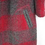 Max Studio Ladies' Wool Blend Hooded Plaid Toggle Closure Coat Small Photo 5