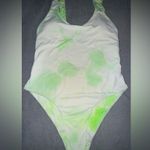 Dippin' Daisy's Green and White Tie-Dye Bodysuit One Piece Photo 1