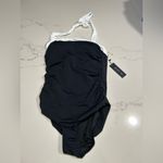 NEW 1 Pc Swimsuit Tummy Control Bathing Suits Full Coverage S 4/6 Black Photo 3