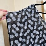 No Boundaries  Pineapple Print Kaftan Shawl size XL Black & White semi sheer Photo 3