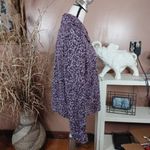 Dress Barn  Size Medium M Purple Marbled Zipper Sweater Winter Warm Cozy Comfy Photo 8