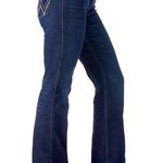 Wrangler Q Baby Jeans Bootcut Dark Blue Stretch Denim Women's 3/4 x 34 Photo 0