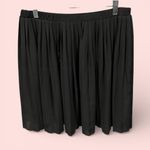 Max Studio Cute  black semi-sheer whimsigoth fairy pleated mini skirt elastic Photo 2