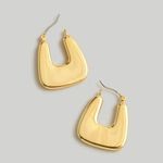 Madewell NWT  Chunky Triangle Hoop Earrings Vintage Gold Photo 0