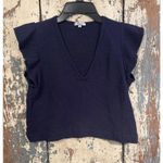 Rails  Miley Top in Admiral Blue, size Medium cropped ruffle sleeve Photo 0