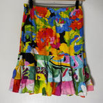 Jams World  Floral Pull On‎ Flounce Skirt Medium Photo 0