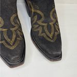 Lucchese Black Distressed Leather Pointed Toe Cowboy Boots Sz 71/2. Photo 5