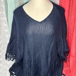 Gap Dark Blue V-Neck Women's Poncho sweater Photo 0