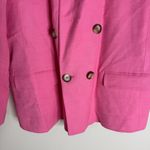 Sézane Sezane Christie peony pink Double-Breasted Women's Blazer jacket size 12 XXL Photo 4
