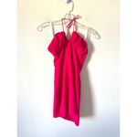 Revolve Superdown  Halter Low Cut Mini Dress Bright Pink Size Small NEW Photo 2