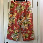 American Vintage Vintage Suzette Floral Wide Leg Cropped Chino Style Pants - Size 14 Photo 2