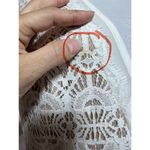 Anthropologie Harlyn White Lace Eyelet Long Dress Size Large Formal Prom Mermaid Tail V Neck Photo 14