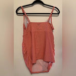 Motherhood Maternity Beach Bump Pink Polka Dot Tankini - Size Large Maternity Photo 5
