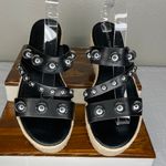 Marc Fisher Jalyn Platform Espadrille Sandals Black With Studs Size 8.5 Photo 6