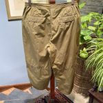 Karen Scott Sport 100% Cotton Olive Green Easy Cropped Capri Pants size 14 Photo 4