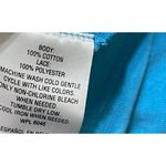 Charter Club Lace Trim Top Pullover Blue Size M Medium Crew Neck Cotton Photo 6