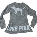 PINK - Victoria's Secret  size XS sequin white Gray Long Sleeve Shirt y2k 90s Photo 0