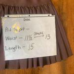 If It Were Me  Skirt XS Chocolate Brown Pleated Skater Shorts Attached Preppy Photo 2