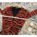 Pretty Little Thing Orange Zebra Flare Sleeve Tie Waist Bodycon Dress Photo 10