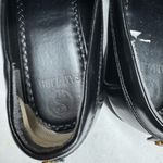 Sam & Libby  Black Loafers Gold Accent 8 faux leather preppy work casual slip on Photo 7