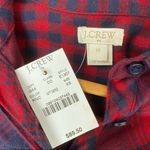 J.Crew Red & Blue Plaid Gingham Checker Long Sleeve Shirt Dress NEW XS Photo 5
