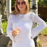 Vintage Crochet Mini Dress White Photo 0