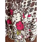 Chico's One Button Blazer Jacket XL (3) Leopard and Floral Print Photo 4