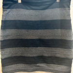 EXPRESS  Black Silver Striped Bodycon Mini Skirt‎ Size 10 Photo 0