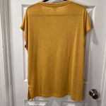 Orvis Mustard Yellow V-Neck Short Sleeve Casual T-Shirt Large Relaxed Fit Photo 2
